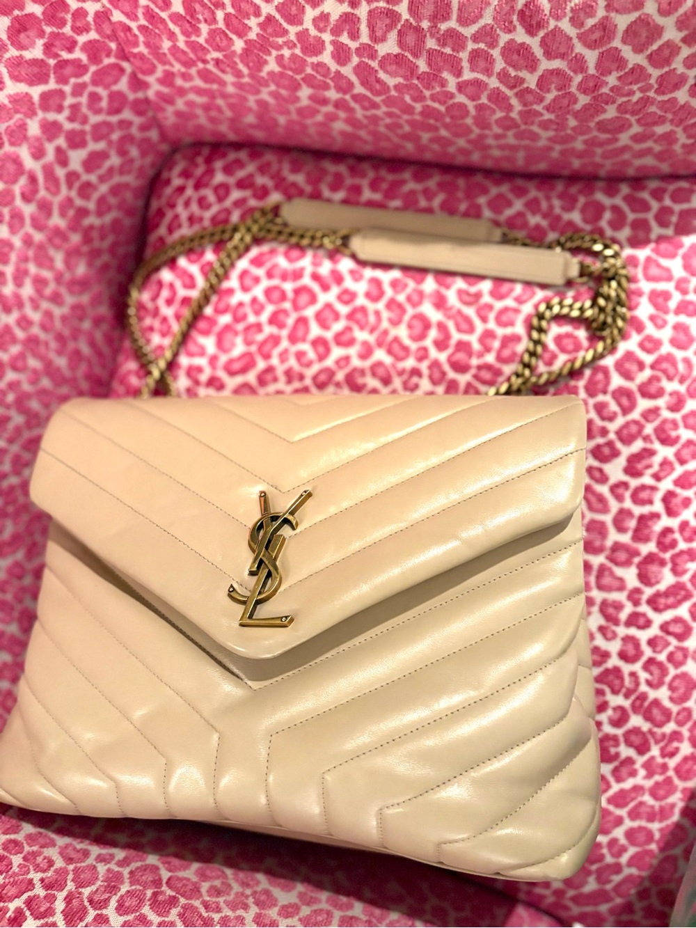 YSL Yves Saint Laurent Large Loulou leather shoulder bag